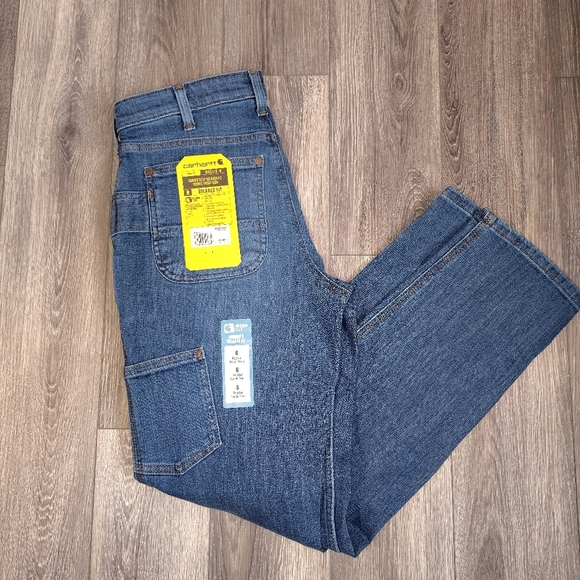 Carhartt Women's Relaxed Fit Jeans - Blue Size 6 - Picture 2 of 6